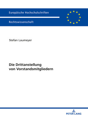 cover image of Die Drittanstellung von Vorstandsmitgliedern